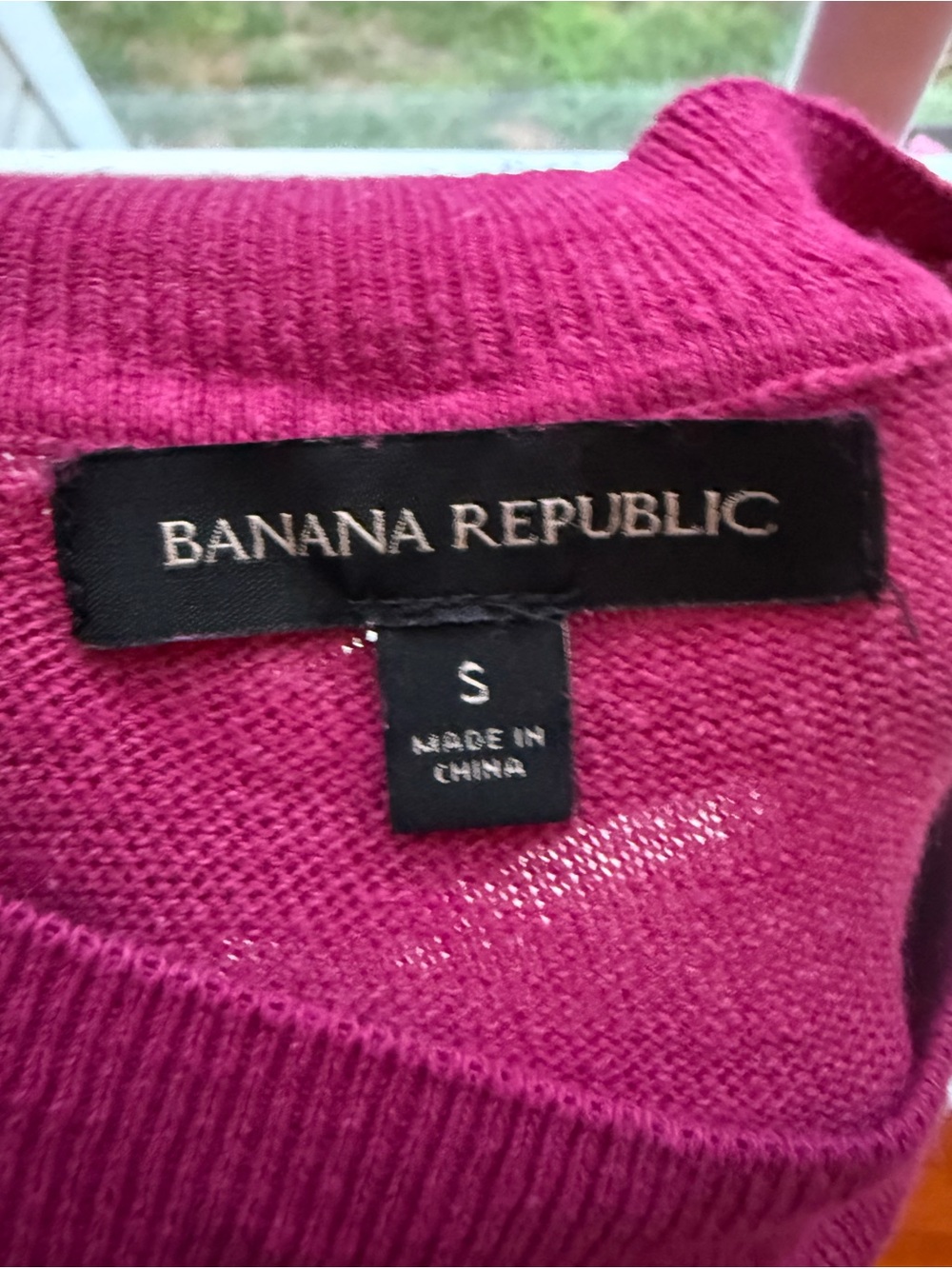 Banana Republic Linen Blend Short Sleeve Sweater Top‎ Pink Small Relaxed - Picture 4 of 9